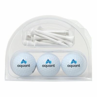 Golf Balls & Tees Clamshell Pack