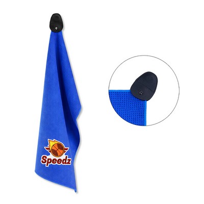 Waffle Pattern Magnetic Golf Towel 12" X 28"