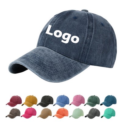 6 Panel Washed Cotton Baseball Cap