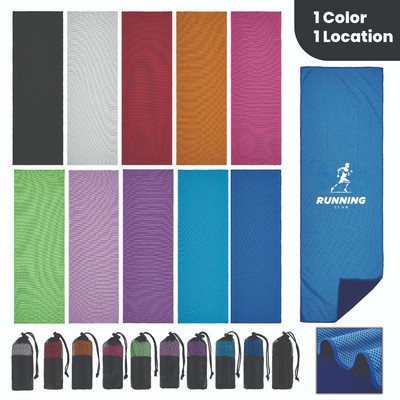 Custom Pickleball Cooling Towel With Pouch