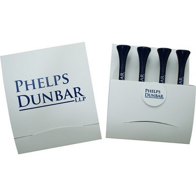 Golf Tee Matchbook (4) 2 3/4" tees, 1 marker