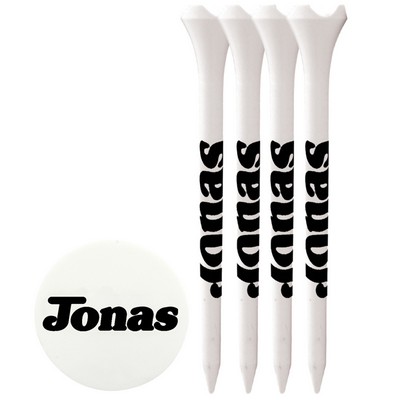 4 Performance Golf Tees and Ball Marker