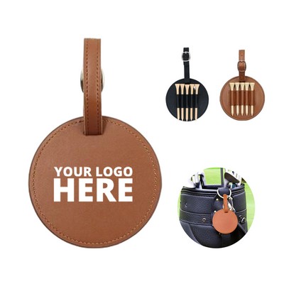 Leather Golf Tee Holder Pouch