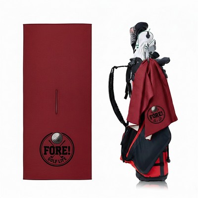 Waffle Texture Full Color Microfiber Golf Towel